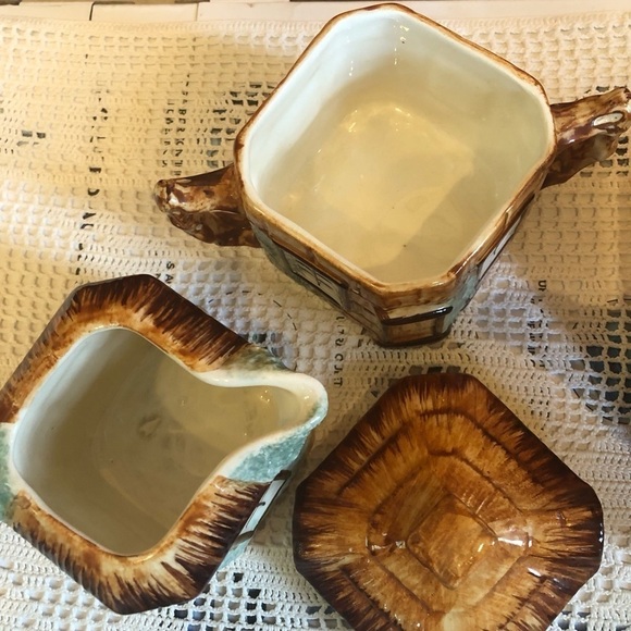 KEELE ST.Pottery,CO. LCD/ England/ hand painted Tea Pot/w cookie jar/cream/sugar - Picture 7 of 10